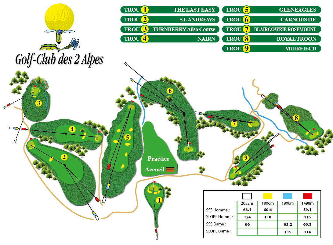 Plan general GOLF CLUB 2 ALPES